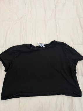 Princess Polly Black Cropped Tee